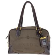 Prada Vintage Pre-owned Canvas prada-vskor Brown, Dam