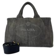 Prada Vintage Pre-owned Bomull prada-vskor Gray, Dam