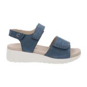 Cinzia Soft Läder Damsandaler Blue, Dam