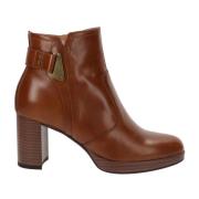 Nerogiardini Läder Ankelboots Stiligt Must-Have Brown, Dam