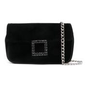 Roberto Festa Sammet Crossbody Väska Black, Dam