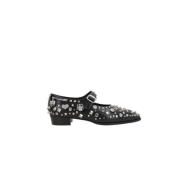 Bally Svart Studded Mary-Jane Flats Black, Dam