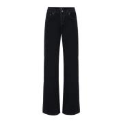 Anine Bing Tvättade Denimbyxor Black, Dam