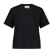 Loulou Studio Pima Bomull T-shirt, Tillverkad i Portugal Black, Dam