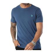 U.s. Polo Assn. Broderad Logotyp Bomull T-shirt - Luca Blue, Herr