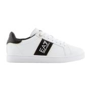 Emporio Armani EA7 Perforerade Läder Sneakers White, Dam