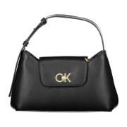 Calvin Klein Svart Dam Axelväska med Justerbart Handtag Black, Dam