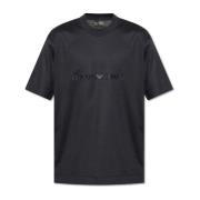 Emporio Armani T-shirt med broderad logotyp Black, Herr