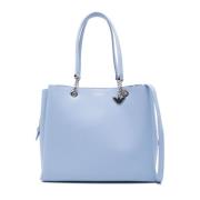 Emporio Armani Stilren Palmellato Axelväska med Charm Blue, Dam