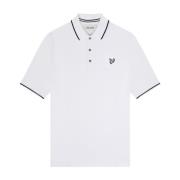 Lyle & Scott Pique Tipped Polo Shirt White, Herr