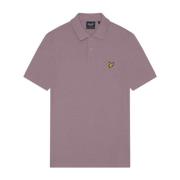 Lyle & Scott Micro Argyle Polo Shirt Purple, Herr