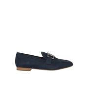 Alma EN Pena Metallstig Loafer Blue, Dam