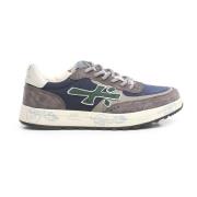 Premiata Stiliga Sneakers med Logodetalj Blue, Herr