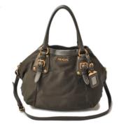 Prada Vintage Pre-owned Canvas prada-vskor Green, Dam