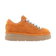 Panchic Suede Lace-Up Sneakers Brown, Dam