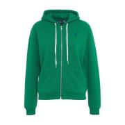 Polo Ralph Lauren Hoodie med dragkedja och känguruficka Green, Dam