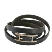 Hermès Vintage Pre-owned Laeder armband Black, Dam