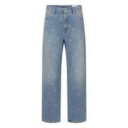 Axel Arigato Distinkta Denim Jeans med Laserdetaljer Blue, Herr