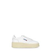 Autry Vita Lädersneakers med Perforerade Detaljer White, Dam