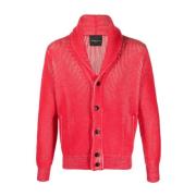 Roberto Collina Öppen Front Cardigan Red, Herr