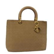 Dior Vintage Pre-owned Nylon handvskor Beige, Dam