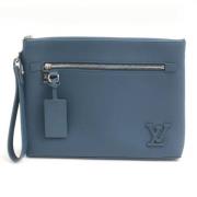 Louis Vuitton Vintage Pre-owned Laeder kuvertvskor Blue, Dam