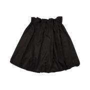 The New Society Svart Ballong Mini Kjol Black, Dam