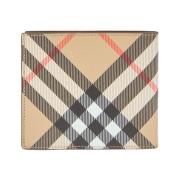 Burberry Check Bi-Fold Plånbok Beige, Herr