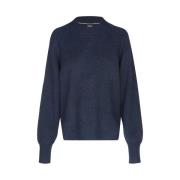 Hugo Boss Fariola Pullover med Kragedetalj Blue, Dam