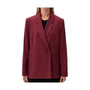 Hugo Boss Oversize Blazer med Reverskrage Red, Dam