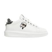 Karl Lagerfeld Vita Läder Sneakers Kapri Kl62529N White, Dam