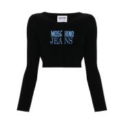 Moschino Stiliga Sweaters Kollektion Black, Dam