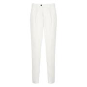 Brunello Cucinelli Vita Bomullsbyxor med Fickor White, Herr