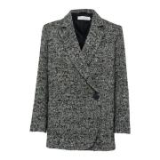 InWear Svart/Vit Blazer Jacka Black, Dam