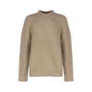 Acne Studios Mörk Beige Stickad Tröja Beige, Herr