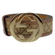 Gucci Vintage Pre-owned Canvas skrp Beige, Dam