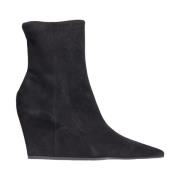 Vic Matié Chamois Läder Ankel Boot Black, Dam