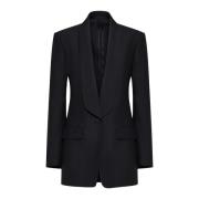 Givenchy Svart Lång Skräddarsydd Blazer Ränder Black, Dam