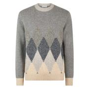 Ballantyne Mouline Grey Beige Pullover Gray, Herr