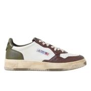 Autry Vintage Tvåfärgade Lädersneakers Multicolor, Dam