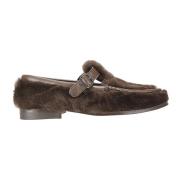 Hereu Shearling Sandaler för Stiligt Sommarutseende Brown, Dam