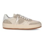 Philippe Model Vintage Basketbollinspirerade Mjölk Sneakers Beige, Dam