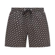 Hugo Boss Monogram Simshorts med Metallisk Logotrim Multicolor, Herr