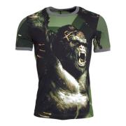 Dolce & Gabbana Grön Djurtryck T-shirt Green, Dam