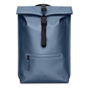 Rains Vattentät Rolltop Ryggsäck med Laptopficka Blue, Dam