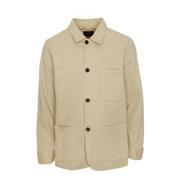 Portuguese Flannel Overshirt Labura Beige, Herr