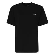 Rotate Birger Christensen Svart Bomull T-shirt med Logo Black, Dam