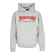 Thrasher Huvtröja Light Steel/Röd Gray, Herr