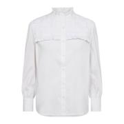 Co'Couture Elegant Crisp Braid Shirt Blus Vit White, Dam