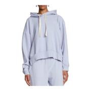 Proenza Schouler Hoodie med sidologo och slits Blue, Dam